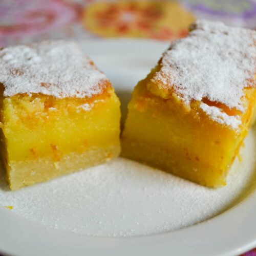 Orange Bars Orangenschnitten Orangenkuchen mit saftiger Füllung