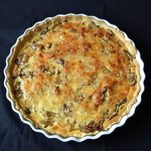 Champignon Tarte aus Mürbeteig von oben Carl Tode