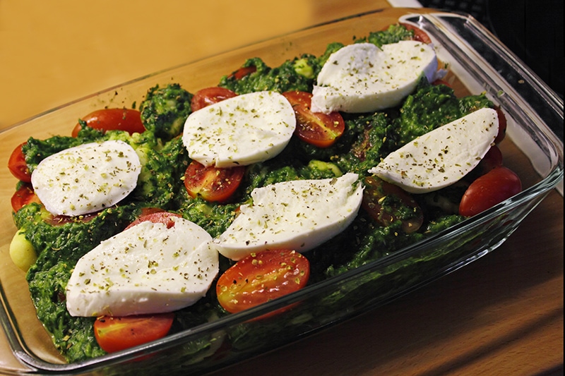 Gnocchi-Spinat-Auflauf Carl Tode Gnocchi-Spinat-Auflauf Gnocchi al forno leckeres Rezept für überbackene Gnocchi mit Mozzarella von Carl Tode