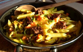 Rezept, schnell, lecker und einfach, Nudelpfanne mit Curry, Carl Tode Göttingen