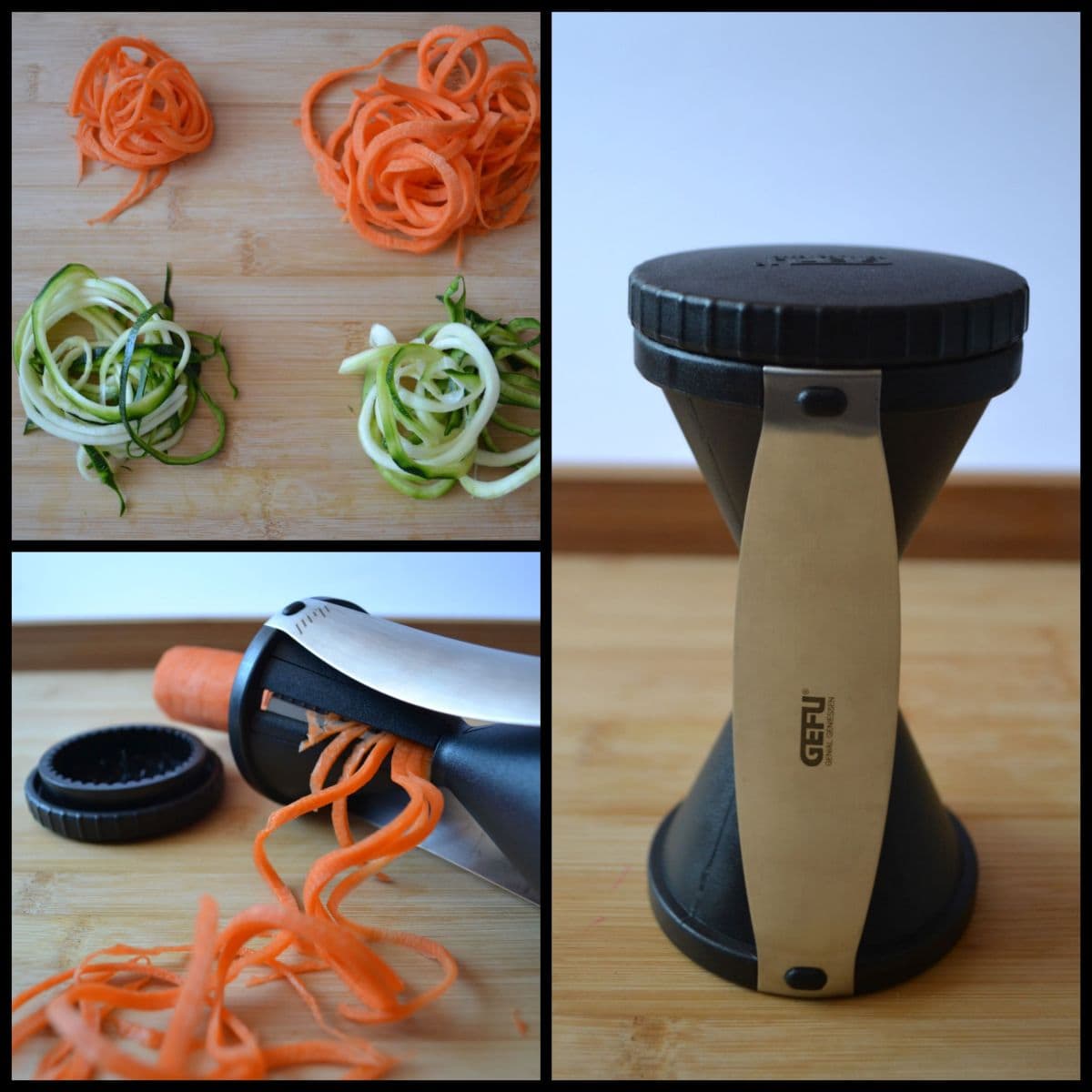 2016-05-11-Produkt-Gefu-Spiral-klein-Carl-Tode-Göttingen-01_Fotor_Collage Lurch, Kitchen Aid, Gefu, Spiralschneider im Test, Carl Tode Göttingen