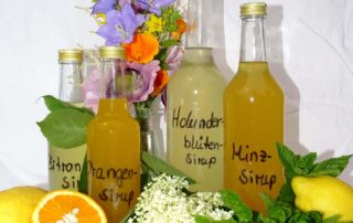 Sirup einkochen, Zitronensirup, Holunderblütensirup, Carl Tode Göttingen, Rezept