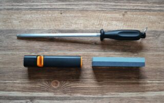 Verschiedene Methoden zum Messerschärfen, Wetzstahl, Wetzstein, Carl Tode Göttingen