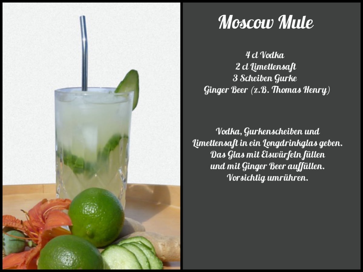 Rezept-Cocktail-Moscow-Mule-Carl-Tode-Göttingen Cocktails mit Alkohol und Ingwerbier, Carl Tode Göttingen, Moscow Mule, Kultdrink
