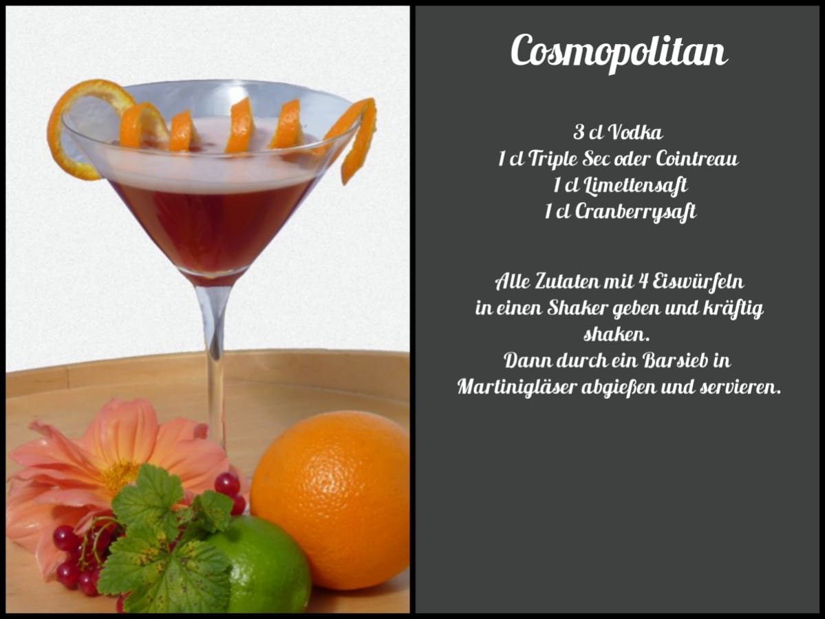 Rezept-Cocktail-Cosmopolitan-Carl-Tode-Göttingen Cocktails, Rezept, Cosmopolitan, Carl Tode Göttingen