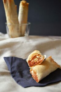 Fingerfood, Rezept, Teigröllchen, Schnell und einfach, Pesto, Schafskäse, Carl Tode Göttingen