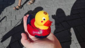 Ente mit Herz, Carl Tode isr dabei beim Entenrennen, KitchenAid Gewinnspiel