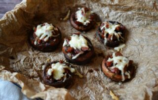 Rezept für gefüllte Champignons, low carb und lecker, ohne Kohlenhydrate, Cabanossi, Pilze, Carl Tode Göttingen
