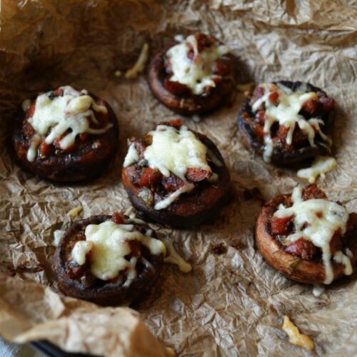 Rezept für gefüllte Champignons, low carb und lecker, ohne Kohlenhydrate, Cabanossi, Pilze, Carl Tode Göttingen