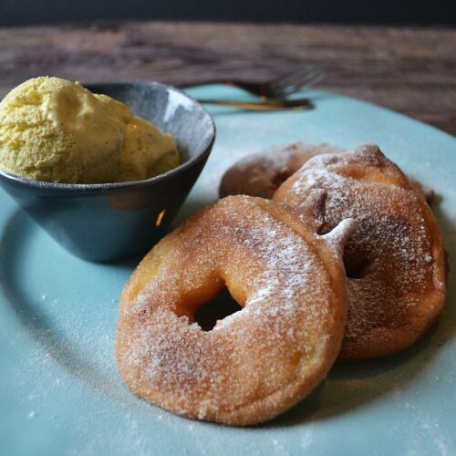 Carl Tode Rezept für Apfelringe, Vanilleeis, Göttingen,