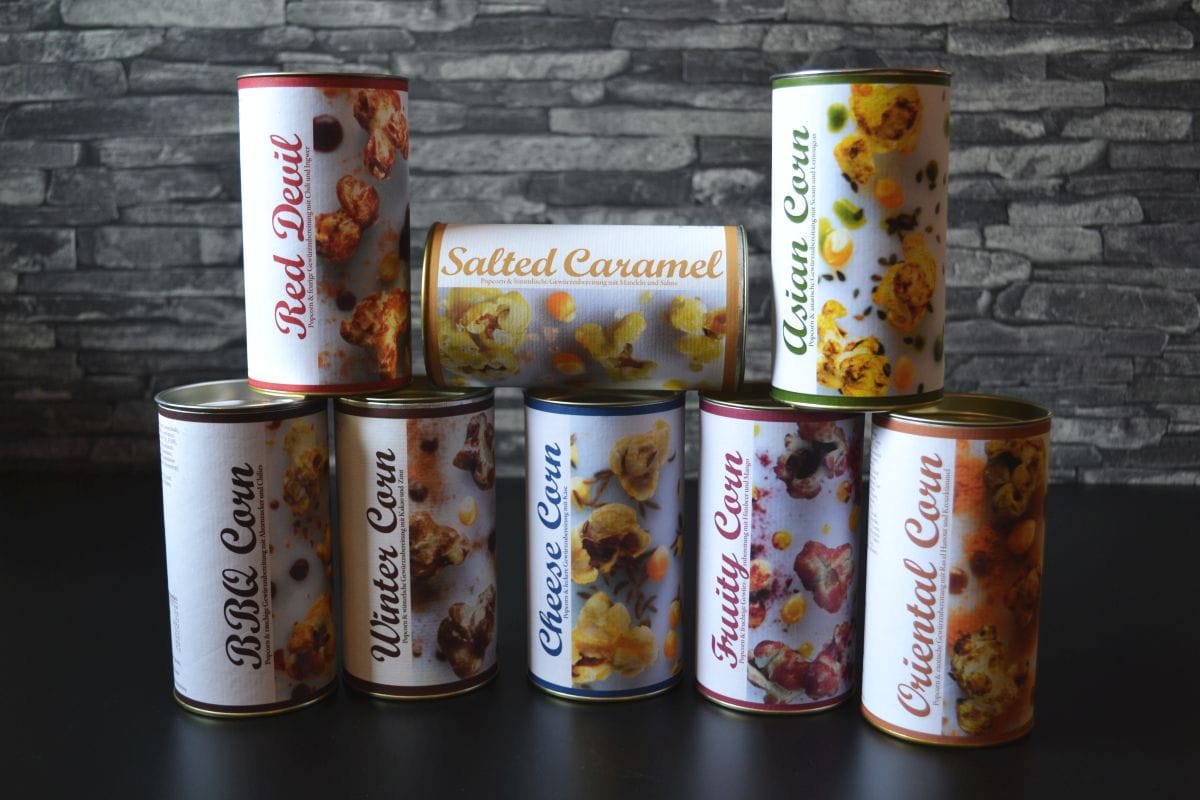 Feuer und Glas bei Carl Tode Göttingen, Popcorn, mit Gewürzmischung, Geschenkidee, Foodie