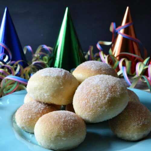 Rezept für leckere Berliner ohne Frittieren, aus dem Backofen, Carl Tode Göttingen, Karneval, Fasching, Kreppel, Krapfen