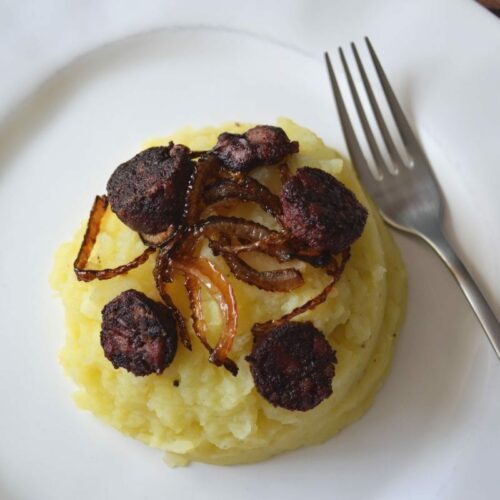 Carl Tode Göttingen, Rezept für Himmel und Erde, Kartoffelpüree mit Apfel und Zwiebeln