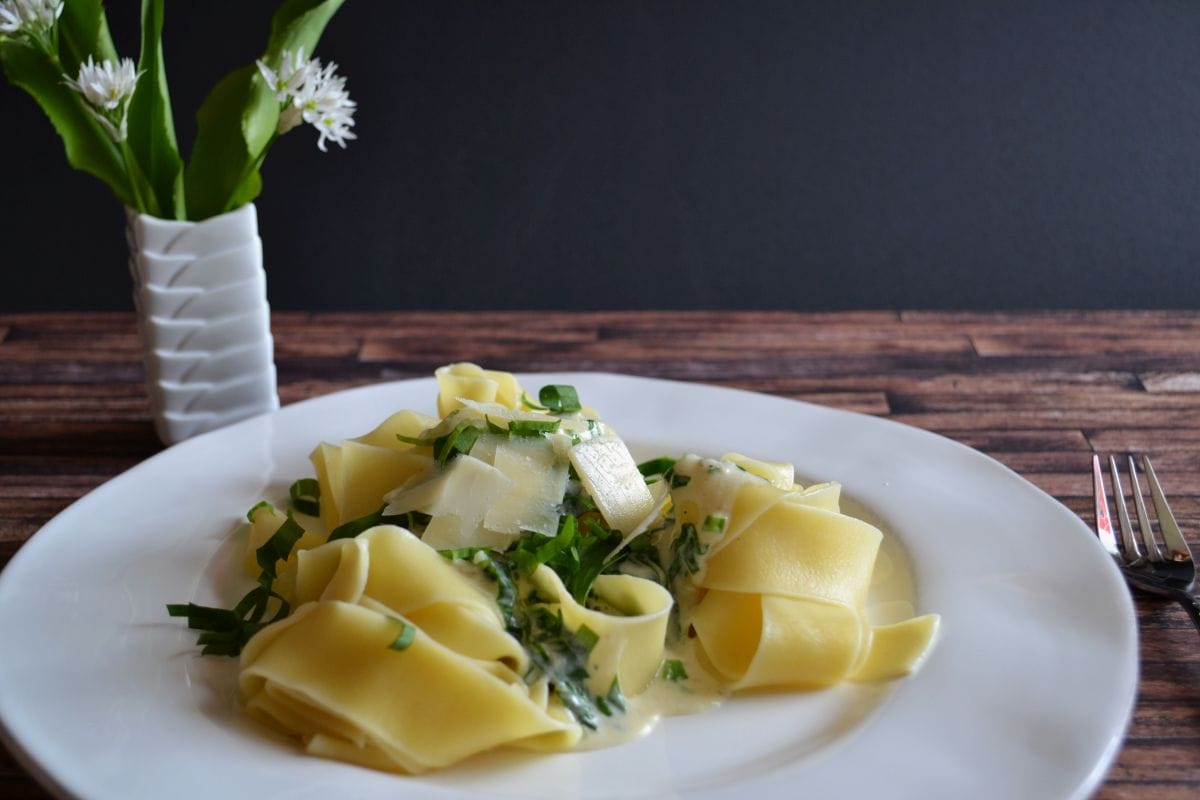 Rezept-Pasta-Bärlauch-Carl-Tode-Göttingen-01 Carl Tode Göttingen, vegetarisches Rezept für Nudeln mit Bärlauch, Sahnesauce, schnell und einfach