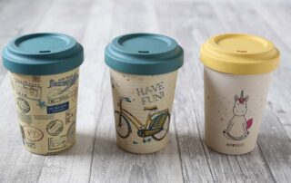 Bamboo Cups von Chicmic bei Carl Tode Göttingen, umweltfreundlich un nachhaltig, verschiedene Designs, Bambus, Coffee to go