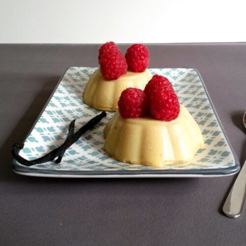 Pudding aus Soja-Milch mit Himbeeren bei Carl Tode in Göttingen