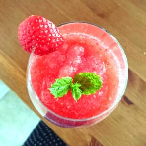 Rosé-Cocktail, Slush Ice, Standmixer, Erdbeeren, Roséwein, Carl Tode, Göttingen