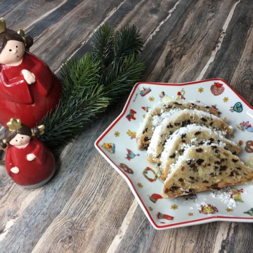 Stollen, Christstollen, Weihnachten, Hutschenreuther, Rosinen, Gewürzkuchen, backen, Carl Tode, Göttingen, Stollenhaube, Birkmann