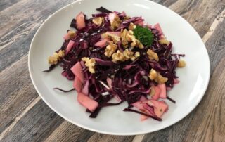 Rotkohlsalat, Apfel, vegan, Walnuss, Salat, Kohl, Essig, Öl, Carl Tode, Göttingen