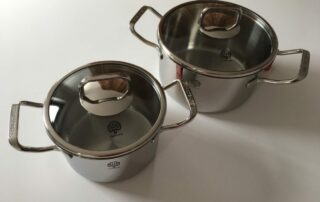 Schulte-Ifer, SUS, Turbo-Line i, Kupferboden, Glasdeckel, Kochtopf, wärmeisolierte Griffe, Carl tode, Göttingen.