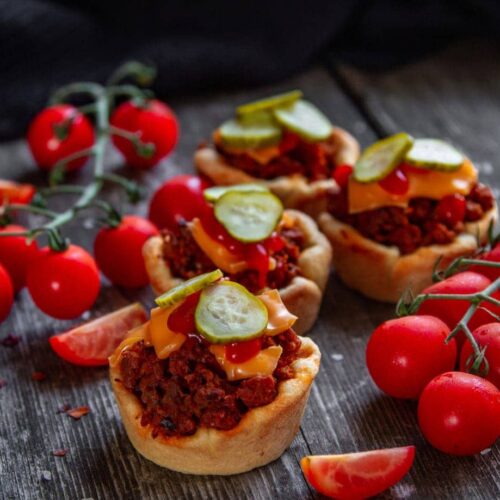 MiniCheeseburger, Burger, Muffinform, Käse, Party, Fingerfood, Göttingen