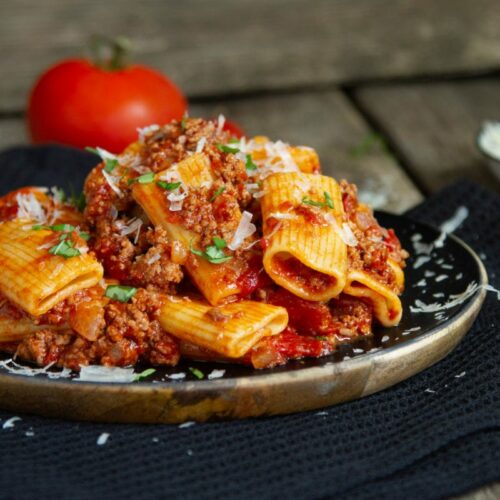 Pasta, Göttingen, Nudeln, Rigatoni, alla Bolognese, Hackfleisch, Tomaten, Parmesan