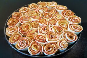 saurer Apfel, Blätterteig, Zimt und Zucker