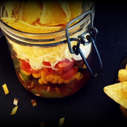 Taco-Salat, Bohnen, Hackfleisch, Mais, Tortilla-Chips, Rezept, Carl Tode, Göttingen