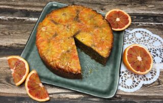 Blutorange, Orange, Zitrusfrucht, Kuchen, Upside down, Gestürzt, gedreht, Kuchen, backen, Rezept, Carl Tode, Göttingen