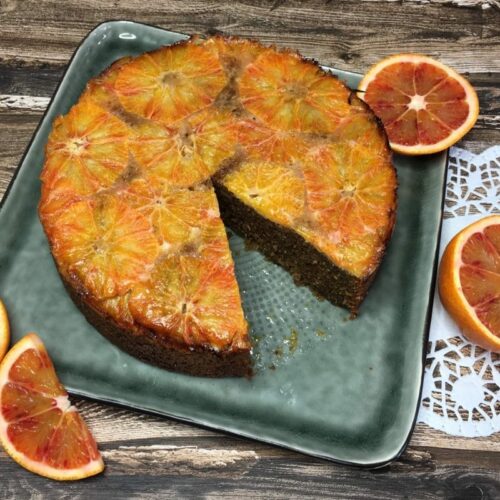 Blutorange, Orange, Zitrusfrucht, Kuchen, Upside down, Gestürzt, gedreht, Kuchen, backen, Rezept, Carl Tode, Göttingen