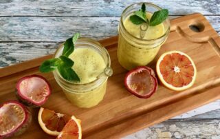 Smoothie, Passionsfrucht, Maracuja, Minze, Frühstück, Getränk, Fit, Gesundheit, Rezept, Standmixer, Hochleistungsmixer, Bianco di Puro, Vitamix, Carl Tode, Göttingen, Haushaltswaren