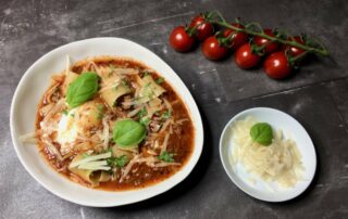 Lasagnesuppe, Suppe, Lasagne, Bolognese, Nudeln, Parmesan, Neuinterpretation, kochen, Rezept, Carl Tode, Göttingen