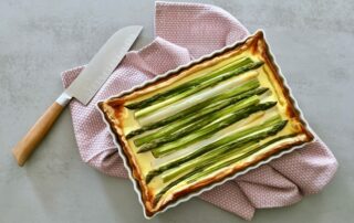 Spargeltarte, Tarte, Spargel, backen, Grüner Sparger, Spargel, aus dem Ofen, Carl Tode, Göttingen