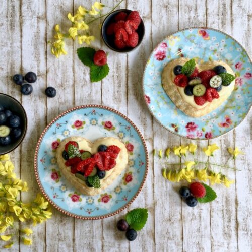 Obstboden, Tortelett, Herz, Kuchen, backen, Muttertag, Valentinstag, mit Liebe, Liebe, Beeren, Pudding, Rezept, Carl Tode, Göttingen