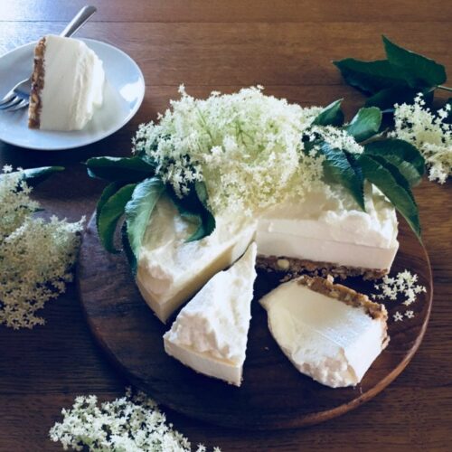 No bake, Cheesecake, Philadelphiakuchen, Frischkäse, Kühlschrankkuchen, ohne Ofen, Cantuccini, Mandeln, Holunder, Holunderblüten, Hugo, frisch, leicht, Sahne, ohne backen, Rezept Carl Tode, Göttingen, Haushaltswaren, Mini-Kuchen