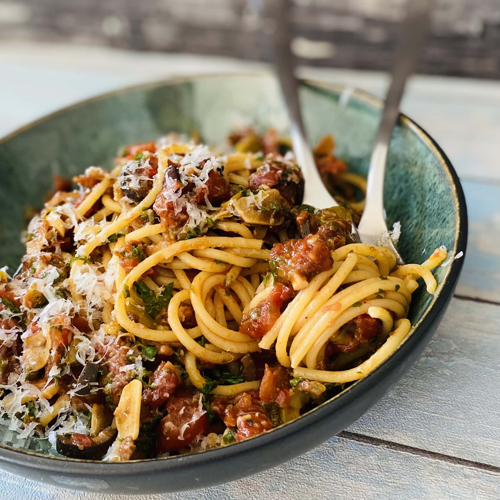 Pasta Puttanesca Puttanesca für Blog