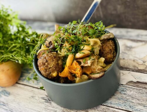 Pilz-Eintopf mit Hackbällchen