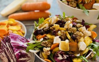 Herbstsalat mit Ahornsirup-Dressing